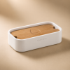 Origins Living Ninfea Soap Dish - White/Bamboo 1311-02