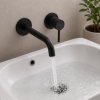 Abode Harmonie Wall Mounted Basin / Bath Mixer - Matt Black Abode Harmonie Wall Mounted Basin / Bath Mixer - Matt Black Bathroom Taps