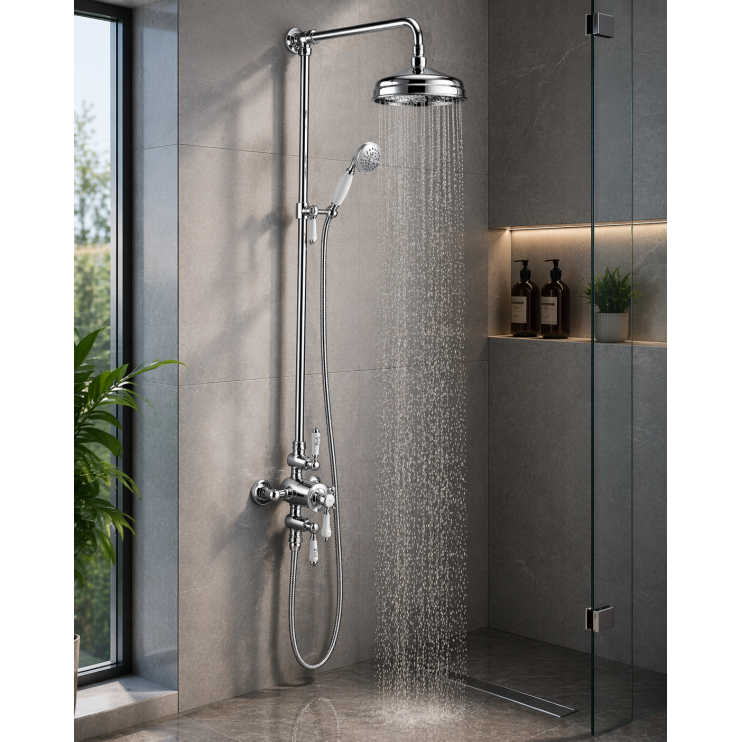 Berwick Thermostatic Shower Kit - Chrome