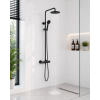Round Thermostatic Bar Mixer w/Riser Kit - Matt Black Round Thermostatic Bar Mixer w/Riser Kit - Matt Black
