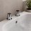 Abode Harmonie Round Bath Filler Panel Valves (Pair) - Chrome Bathroom Taps