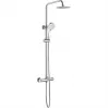 Columns Showers Chrome DICM0586 Aurora Round Thermostatic Bar Mixer w/Riser Kit - Chrome