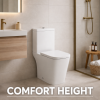 Tilia Rimless Close Coupled Open Back Comfort Height WC & Soft Close Seat