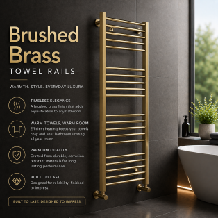 Brushed Brass Towel Rails