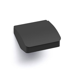 Origins Living S Cube Toilet Roll Holder with Flap - Black 173020 Origins Living S Cube Toilet Roll Holder with Flap - Black 173020