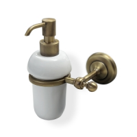 Origins Living Albany Soap Dispenser - Aged Brass/White ALB-113001-AB Origins Living Albany Soap Dispenser - Aged Brass/White ALB-113001-AB