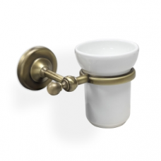 Origins Living Albany Tumbler Holder - Aged Brass/White ALB-111001-AB Origins Living Albany Tumbler Holder - Aged Brass/White ALB-111001-AB