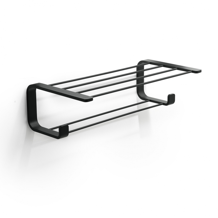 Origins Living Outline Double Towel Rack - Black 3235-14 Bathroom Wall Accessories