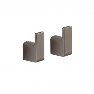 Origins Living Pirenei Hook x 2 - Gunmetal PI27-81 from Ebzone Origins Living Freestanding Bathroom Accessories Origins Living Ninfea Toilet Brush Bathroom Accessory 1333-14