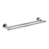 Origins Living Tecno Project Double Towel Rail 66cm - Chrome 118021 Origins Living Tecno Project Double Towel Rail 66cm - Chrome 118021