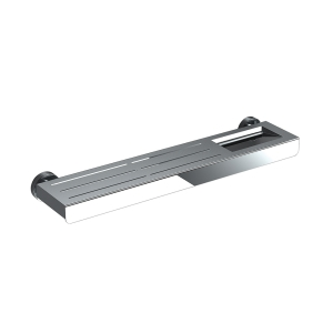 Tecno Project Chrome 159598 Origins Living Tecno Project Metal Shelf 50cm - Polished 159598 Wall mounted Bathroom Accessories Quick Shower Foot Rest - Black 185481