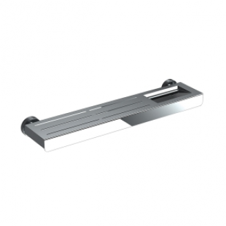 Tecno Project Chrome 159598 Origins Living Tecno Project Metal Shelf 50cm - Polished 159598 Wall mounted Bathroom Accessories Quick Shower Foot Rest - Black 185481