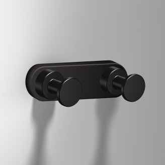 Origins Living Tecno Project Double Hook - Black 172320 from Ebzone Wall mounted Bathroom Accessories S6 Towel Rail 56cm - chrome 160945