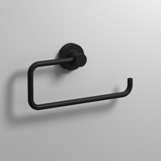 Origins Living Tecno Project Open Towel Ring - Black 176809 from Ebzone Low Profile Trays 45mm Low Profile 1200x800mm Rectangular Shower Tray & Waste - White TRGOR576