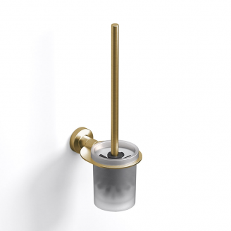 Origins Living Tecno Project WC Brush Set - Brushed Brass 207343 from Ebzone Wall mounted Bathroom Accessories Origin Living Spluga WC Brush Set Wall Mounted - Chrome SG33/03-13