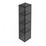Origins Living Pier Glass 4 Box Shelf Rectangular - Black B008509