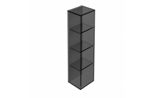 Origins Living Pier Glass 4 Box Shelf Rectangular - Black B008509 Origins Living Pier Glass 4 Box Shelf Rectangular - Black B008509