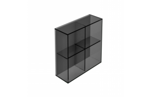 Origins Living Pier Glass 4 Box Shelf Square - Black B008530 Origins Living Pier Glass 4 Box Shelf Square - Black B008530