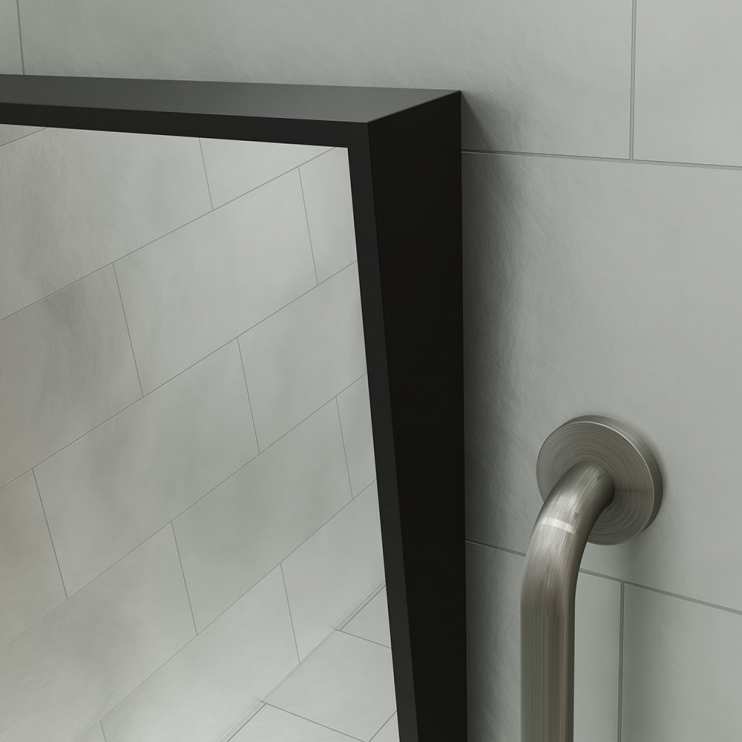 Dockland Rectangular Mirrors DKL-00A058-BK Origins Living Docklands Inclusive Angled Mirror 50 Black - 50x80cm DKL-00A058-BK Origins Living Docklands Inclusive Angled Mirror 50 Black - 50x80cm DKL-00A058-BK