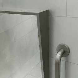 Origins Living Docklands Inclusive Angled Mirror 50 Brushed Stainless Steel - 50x80cm DKL-00A058-BS