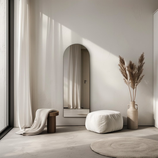 Origins Living Mirrors Oslo OSL-00R145-BK Origins Living Oslo Arch Mirror 50x140cm Black OSL-00R145-BK Mirrors Docklands Round Mirror 80cm Brushed Brass B375660