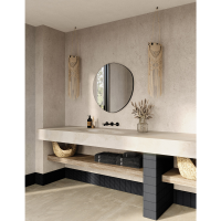 Origins Living Oslo Organic Mirror 80cm Black OSL-00G877-BK Origins Living Oslo Organic Mirror 80cm Black OSL-00G877-BK