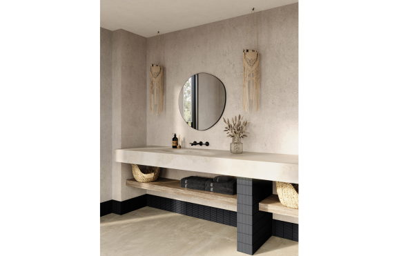 Origins Living Oslo Organic Mirror 80cm Black OSL-00G877-BK