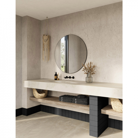 Origins Living Oslo Round Mirror 60cm Black OSL-00D060-BK from Ebzone Mirrors Origins Living Claris Round Cut Bathroom Mirror 100cm CLR-01D109-03