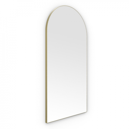 Origins Living Oslo Arch Mirror 50x100cm Brushed Brass OSL-00R105-BB from Ebzone Mirrors Docklands Rectangular Mirror 40 Black - 40x70cm B375561