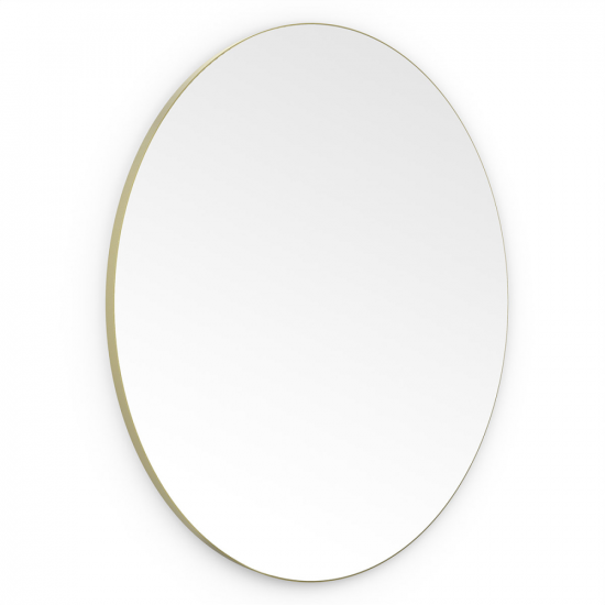 Origins Living Oslo Round Mirror 100cm Brushed Brass OSL-00D100-BB from Ebzone Mirrors Origins Living Delphine Mirror 120 Brushed Brass - 120x70cm DEL-001127-BB
