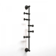 Origins Living Archer Vertical Rail With 5 Hooks - Black ARR-110560-BK