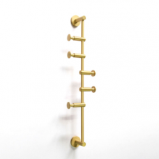 Origins Living Archer Vertical Rail With 5 Hooks - Satin Brass ARR-110560-BB Origins Living Archer Vertical Rail With 5 Hooks - Satin Brass ARR-110560-BB