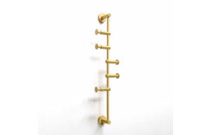Origins Living Archer Vertical Rail With 5 Hooks - Satin Brass ARR-110560-BB
