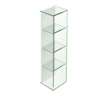 Origins Living Pier Glass 4 Box Shelf Rectangular - Clear B008486 from Ebzone Crosswater Bathroom Accessories Crosswater Velo Tumbler Holder Stainless Steel Effect VE003V