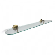 Origins Living Albany Glass Shelf - Aged Brass ALB-120060-AB Bathroom Wall Fitting