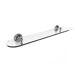 Origins Living Albany Glass Shelf - Chrome ALB-120060-CH Bathroom Wall Fitting