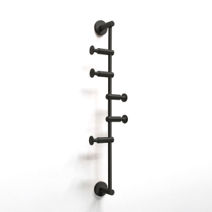 Origins Living Archer Vertical Rail With 5 Hooks - Black ARR-110560-BK