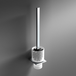 Origins Living S Cube WC Brush Set - Chrome 166855 Bathroom Wall Accessories