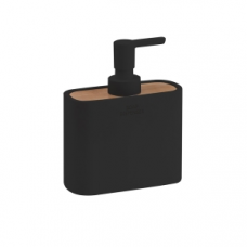 Origins Living Ninfea Soap Dispenser - Black/Bamboo 1380-14 Origins Living Ninfea Soap Dispenser - Black/Bamboo 1380-14