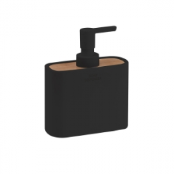 Origins Living Ninfea Soap Dispenser - Black/Bamboo 1380-14 Origins Living Ninfea Soap Dispenser - Black/Bamboo 1380-14