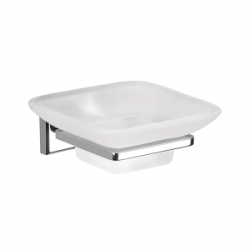 Origins Living Colorado Glass Soap Dish - Chrome/Glass 6911-13 Origins Living Colorado Glass Soap Dish - Chrome/Glass 6911-13