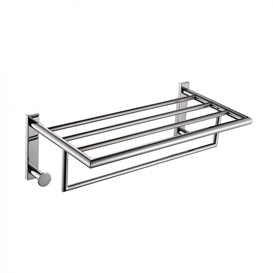Origins Living G Pro Towel Rack with Hooks - Chrome 5035-13 from Ebzone Wall mounted Bathroom Accessories Origin Living Baxter Towel Rail 35cm - Brushed Brass BAX-115135-BB