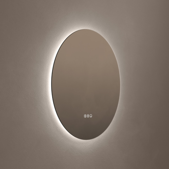 Origins Living Mirrors Claris CLR-01D060-03 Origins Living Claris Round Mirror 60cm CLR-01D060-03 Walkin Panels Ronix 900mm Wetroom Front Panel & Support Bar - Brushed Brass ROL5111