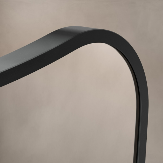 Walkin Panels Ronix 900mm Wetroom Side Panel & Arm - Black ROL5116