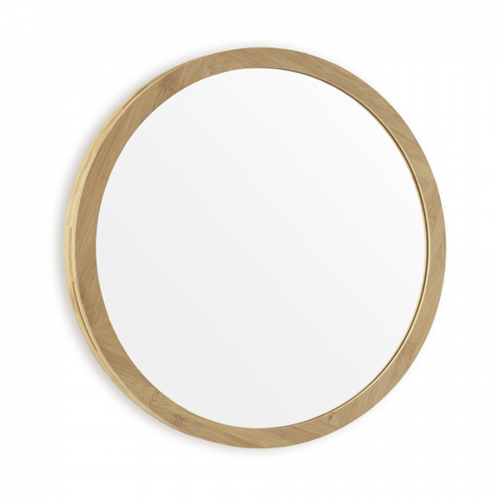 Origins Living Kenji Mirror Round 80cm Bamboo KNJ-00D080-BA from Ebzone Toilets & Frames Cedod Rimless Comfort Height Close Coupled Open Back WC & Slim Soft Close Seat AMY5215