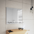 Origins Living Mirror Ledge Straight 70 - 50x70cm B004846 from Ebzone Toilets & Frames Sherbon Traditional Close Coupled WC & Satin White Wood Effect Seat SHE5210