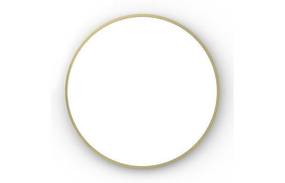 Origins Living Lomax Round Mirror 70cm Brushed Brass LMX-00D070-BB