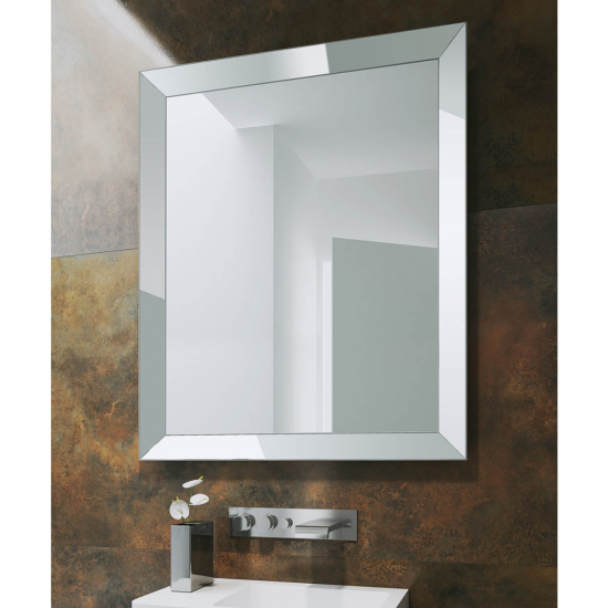 Mirrors Docklands Rectangular Mirror 50 Brushed Stainless Steel - 50x80cm DKL-001058-BS