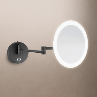 Origins Living Sloane Round LED Magnifying Mirror Black SLN-017302-BK from Ebzone Mirrors Origins Living Fractal Mirror 80 - 45x80cm B004679