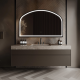 Origins Living Lomax Light Overmantle Arch 120 Black - 120x75cm LML-01R127-BK from Ebzone Mirrors Origins Living Brooklyn Mirror 75 Brushed Bronze - 75x90 B008158